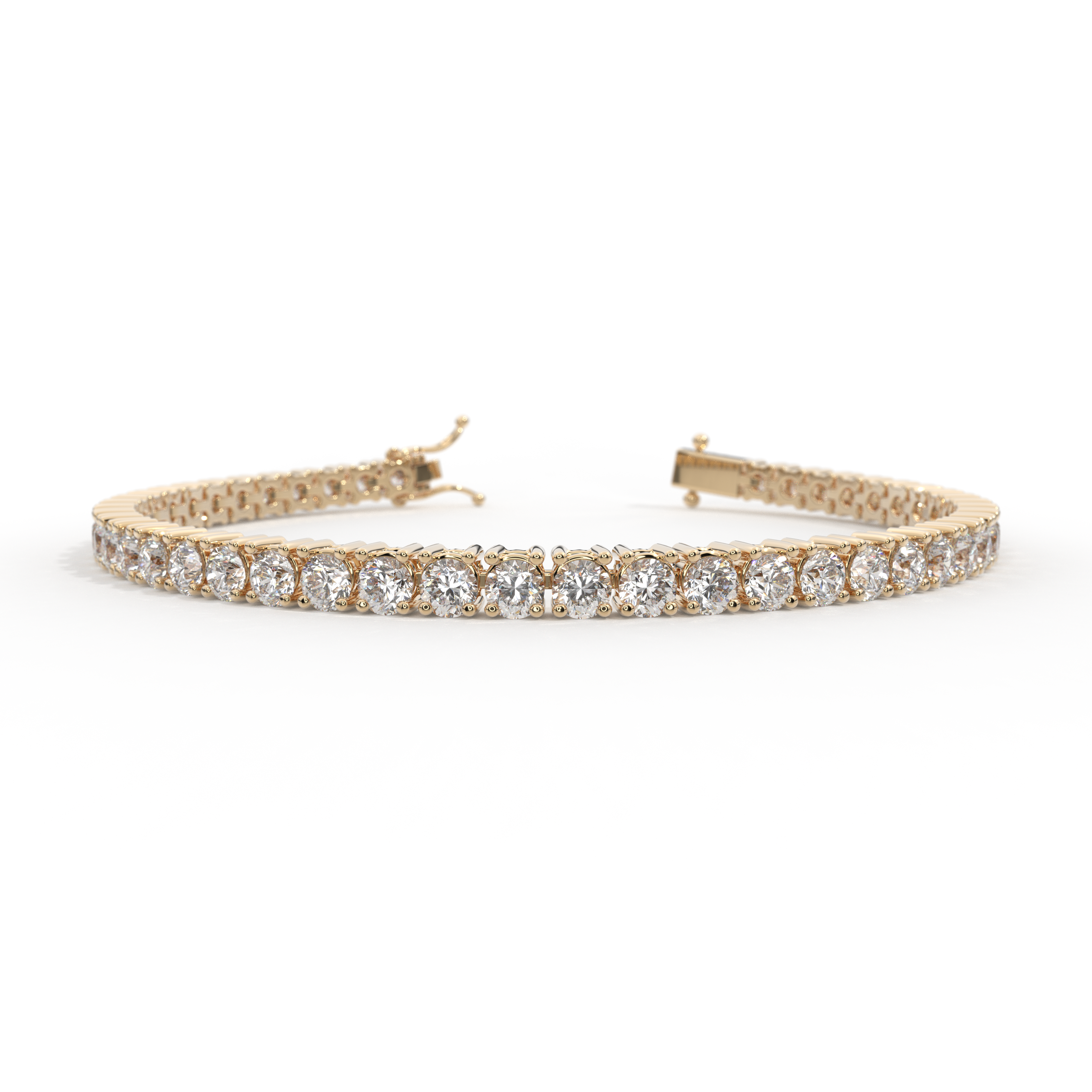 TENNIS 8.5 CTTW  4 PRONG  CLASSIC  3.50mm ROUND BRACELET